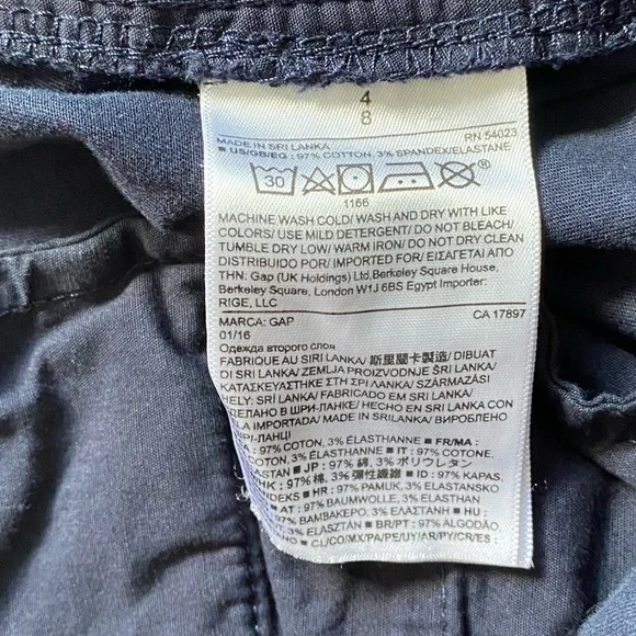 GAP Brushed Twill Navy Trousers - Picture 3 of 5